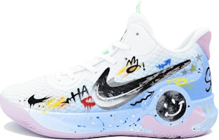 【客製化球鞋】Nike KD Trey 5 IX 趣味塗鴉 夏日心動街頭塗鴉 特別鞋盒 緩震防滑耐磨 低筒 復古籃球鞋 男款 冰藍色 Order 【客製化球鞋】Nike KD Trey 5 IX 趣味塗鴉 夏日心動街頭塗鴉 特別鞋盒 緩震防滑耐磨 低筒 復古籃球鞋 男款 冰藍色
