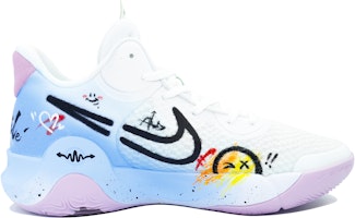 【客製化球鞋】Nike KD Trey 5 IX 趣味塗鴉 夏日心動街頭塗鴉 特別鞋盒 緩震防滑耐磨 低筒 復古籃球鞋 男款 冰藍色 Lookbook 【客製化球鞋】Nike KD Trey 5 IX 趣味塗鴉 夏日心動街頭塗鴉 特別鞋盒 緩震防滑耐磨 低筒 復古籃球鞋 男款 冰藍色