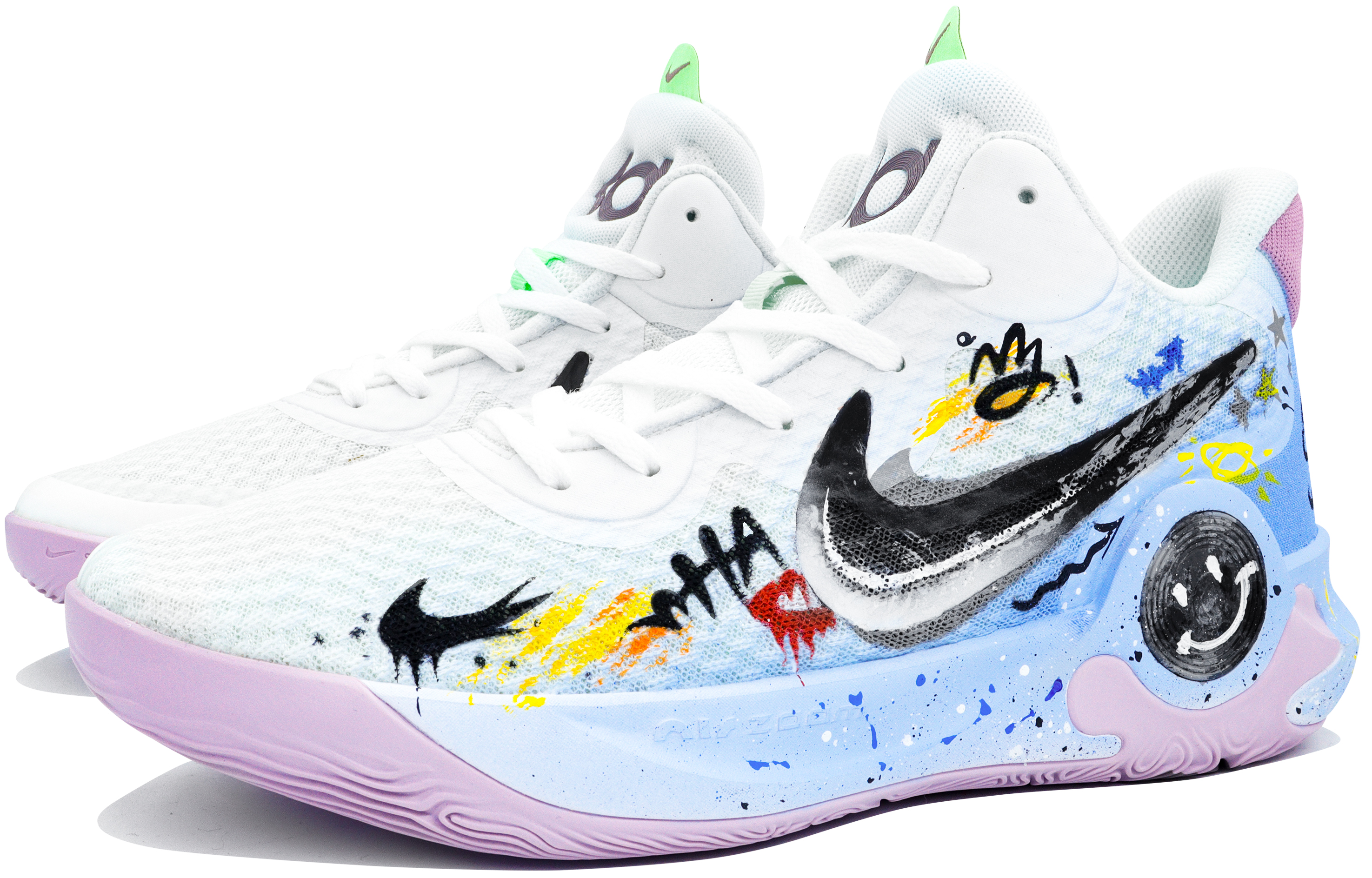 Shop [Kasut Rekaan] Nike KD Trey 5 IX 'Biru Ais Grafiti' DJ6922-100(Team204-趣味涂鸦B-BOX)