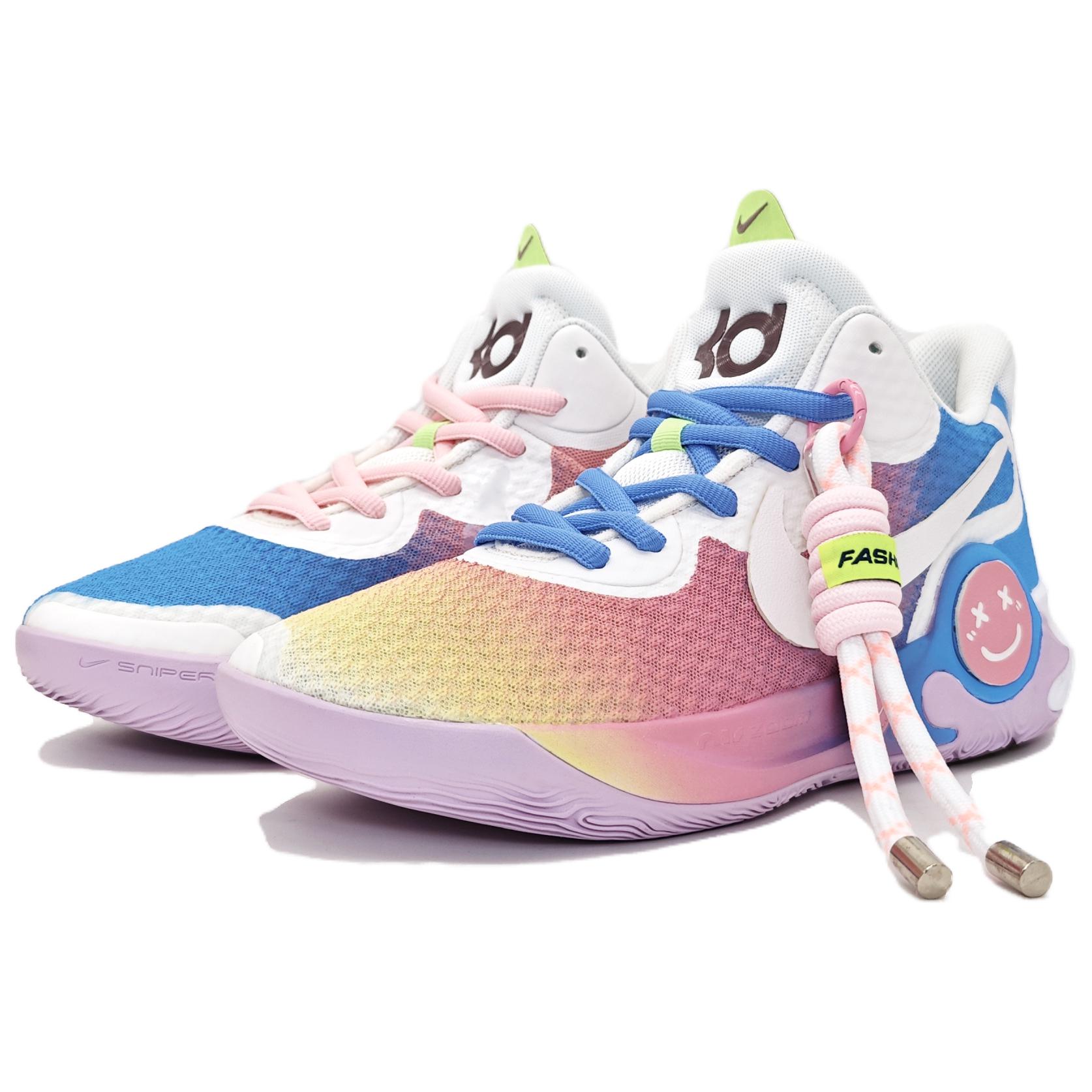 Shop [Zapatos Personalizados] Nike KD Trey 5 IX 'Macaron Degradado Rosa-Azul' DJ6922-100（Team66-马卡龙渐变鸳鸯）