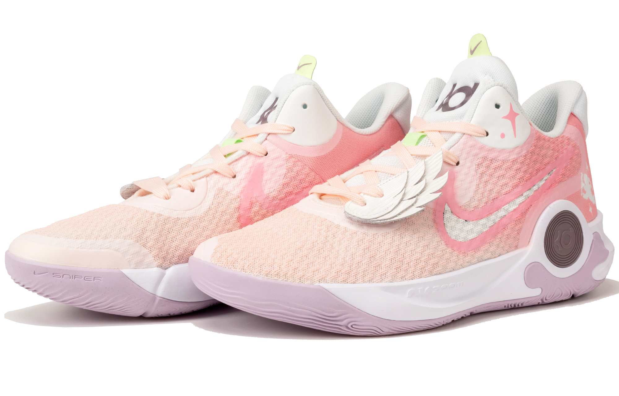 Shop 【訂製籃球鞋】Nike KD Trey 5 IX ep 浪漫天使 夢幻翅膀 漸變 中筒 復古籃球鞋 全性別 粉