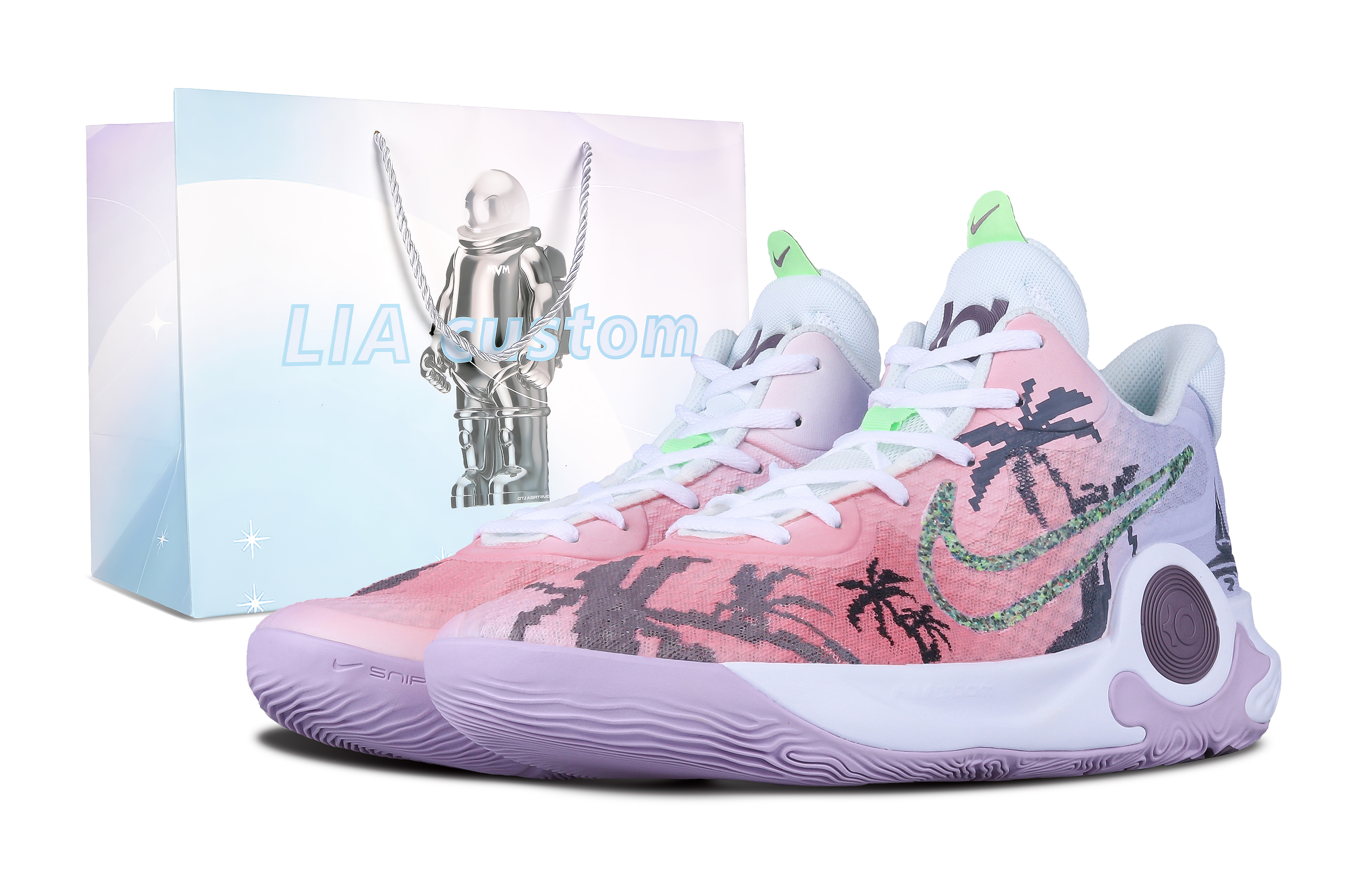 Buy [Sneaker Kustom] Nike KD Trey 5 IX 'Pink Purple West Coast' DJ6922-100(Team7-男女同款西海岸S-BOX)