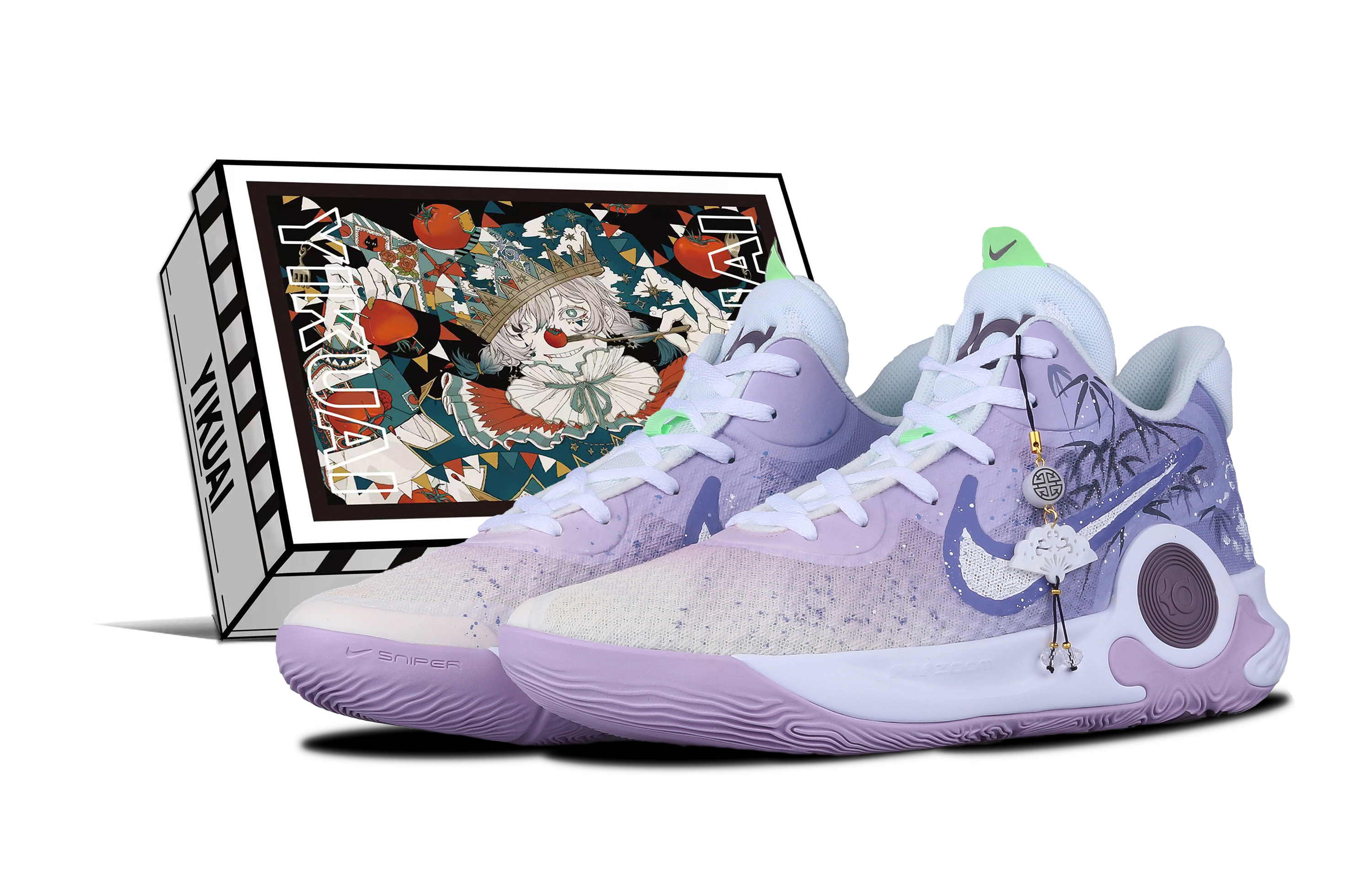 Buy [Zapatillas Personalizadas] Nike KD Trey 5 IX 'Blanco Púrpura Bamboo' DJ6922-100(Team28-竹意S-BOX)