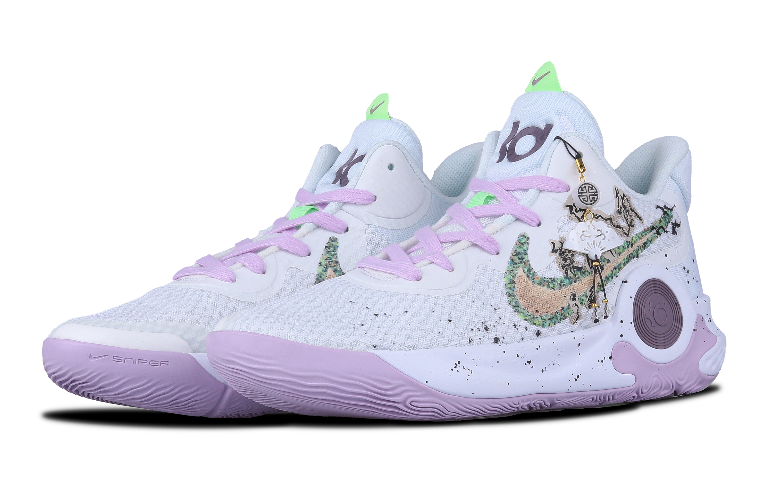 Shop 나이키 KD 트레이 5 IX '화이트 퍼플 잉크 박스' (커스텀) DJ6922-100(Team28-南清BOX)