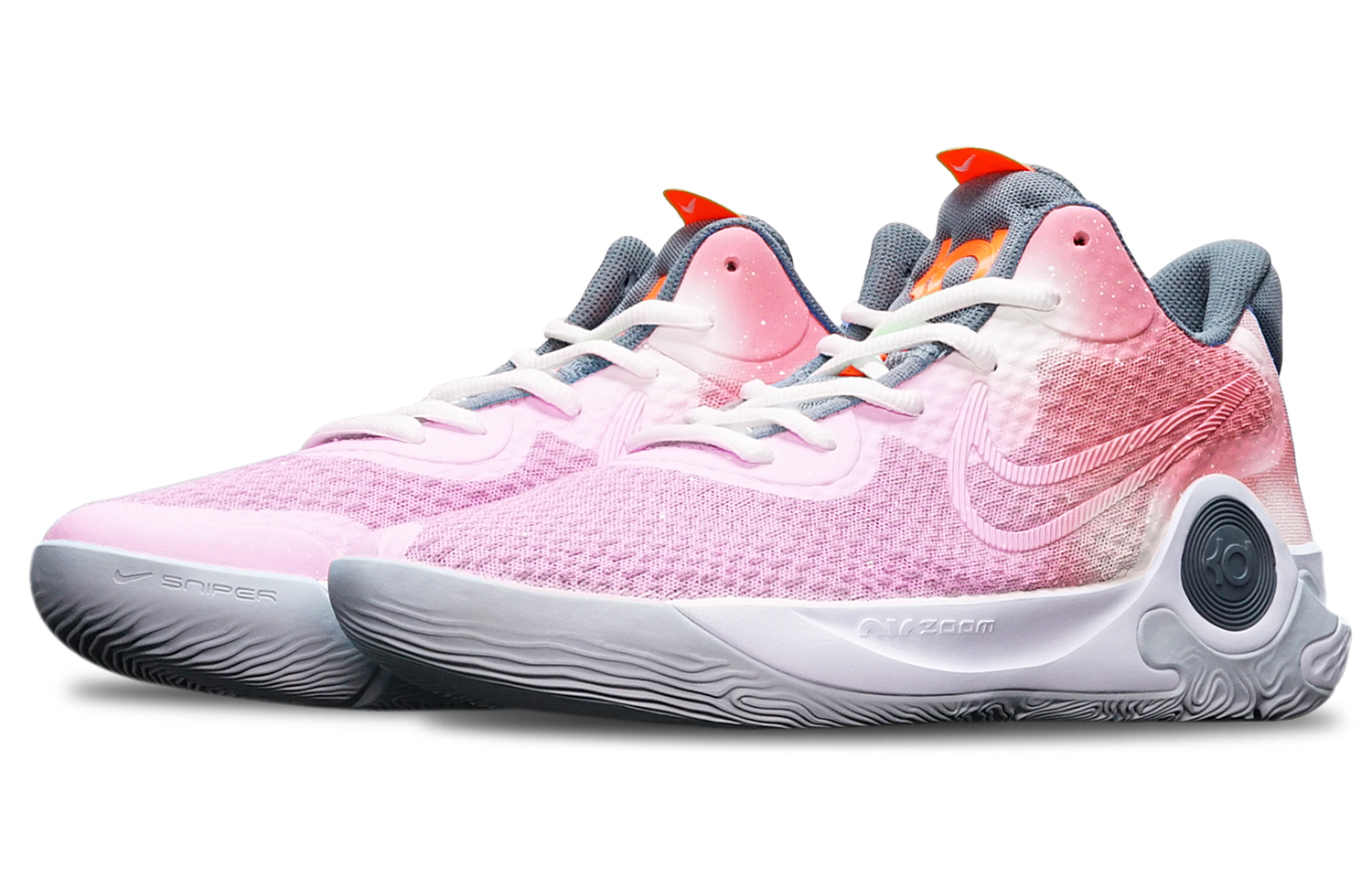 Lookbook [Kasut Custom] Nike KD Trey 5 IX EP 'Merah Putih Gradasi Makaron' CW3402-011(TeamT-杜兰特光点红白S-BOX)