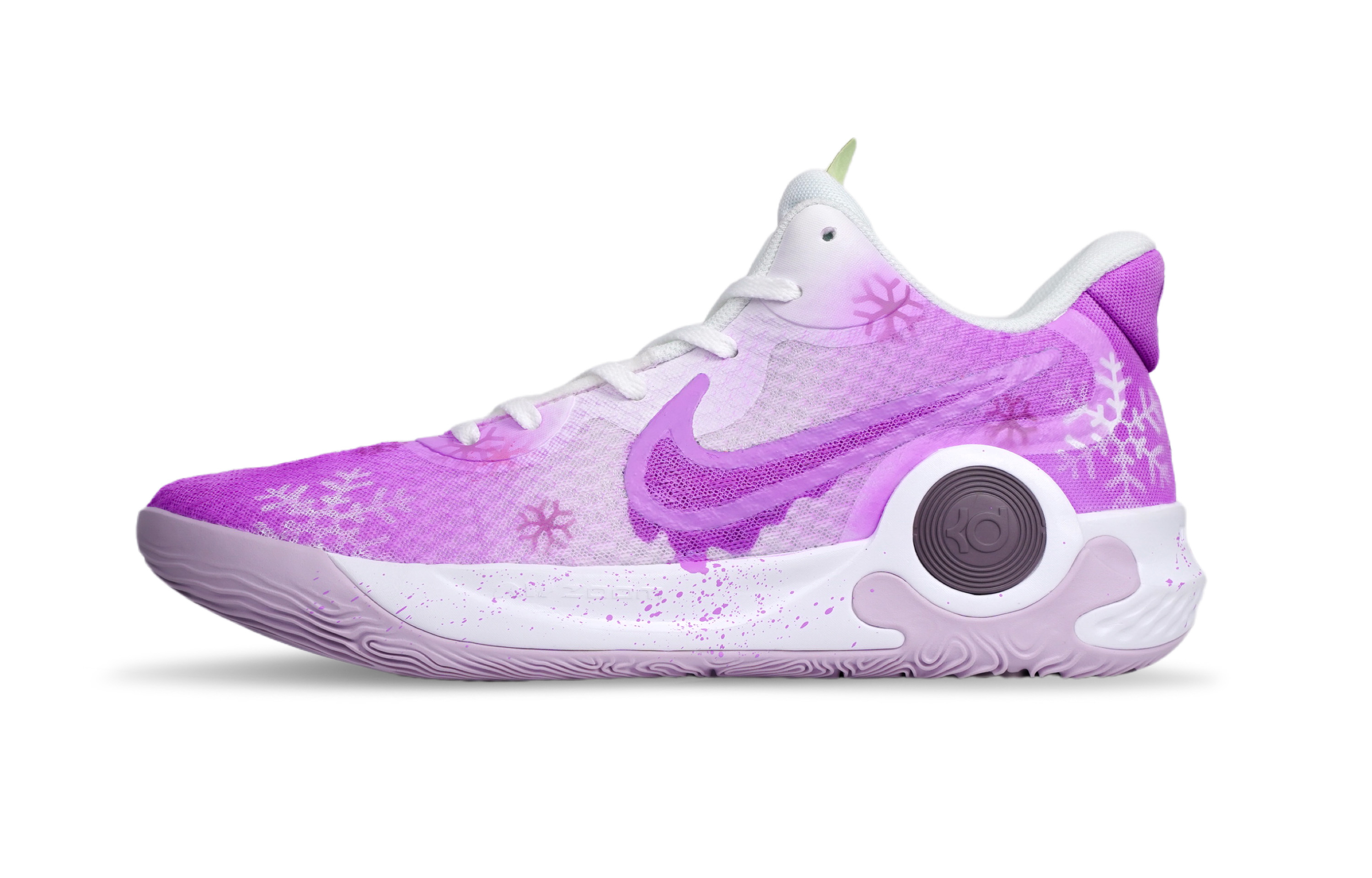 Buy [Sepatu Custom] Nike KD Trey 5 IX EP Ungu 'Christmas Snowflake Snowman Splatter' DJ6922-100-485167