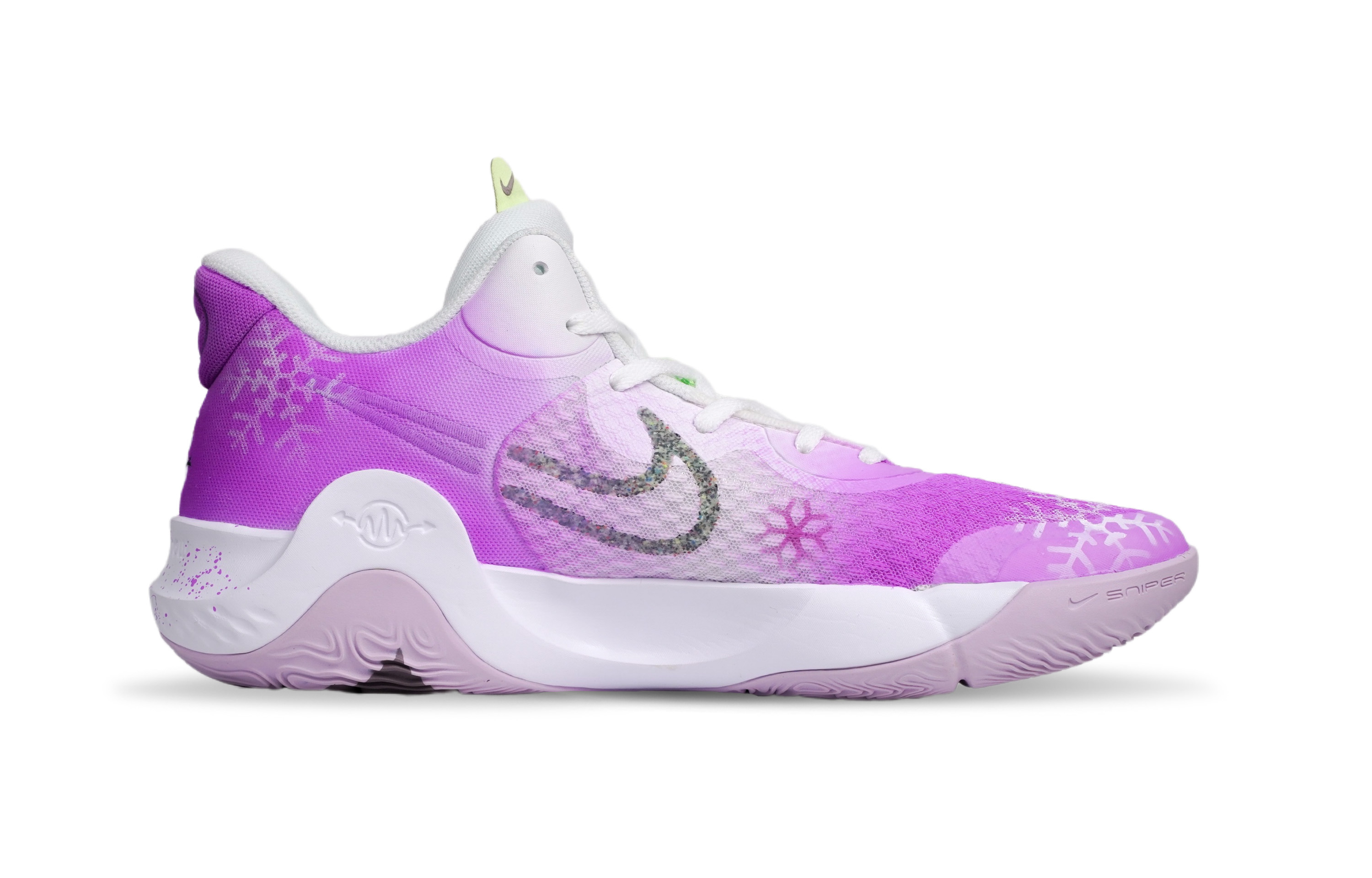 [Custom Shoes] Nike KD Trey 5 IX EP Violet 'Christmas Snowflake Snowman Splatter' 圖 2