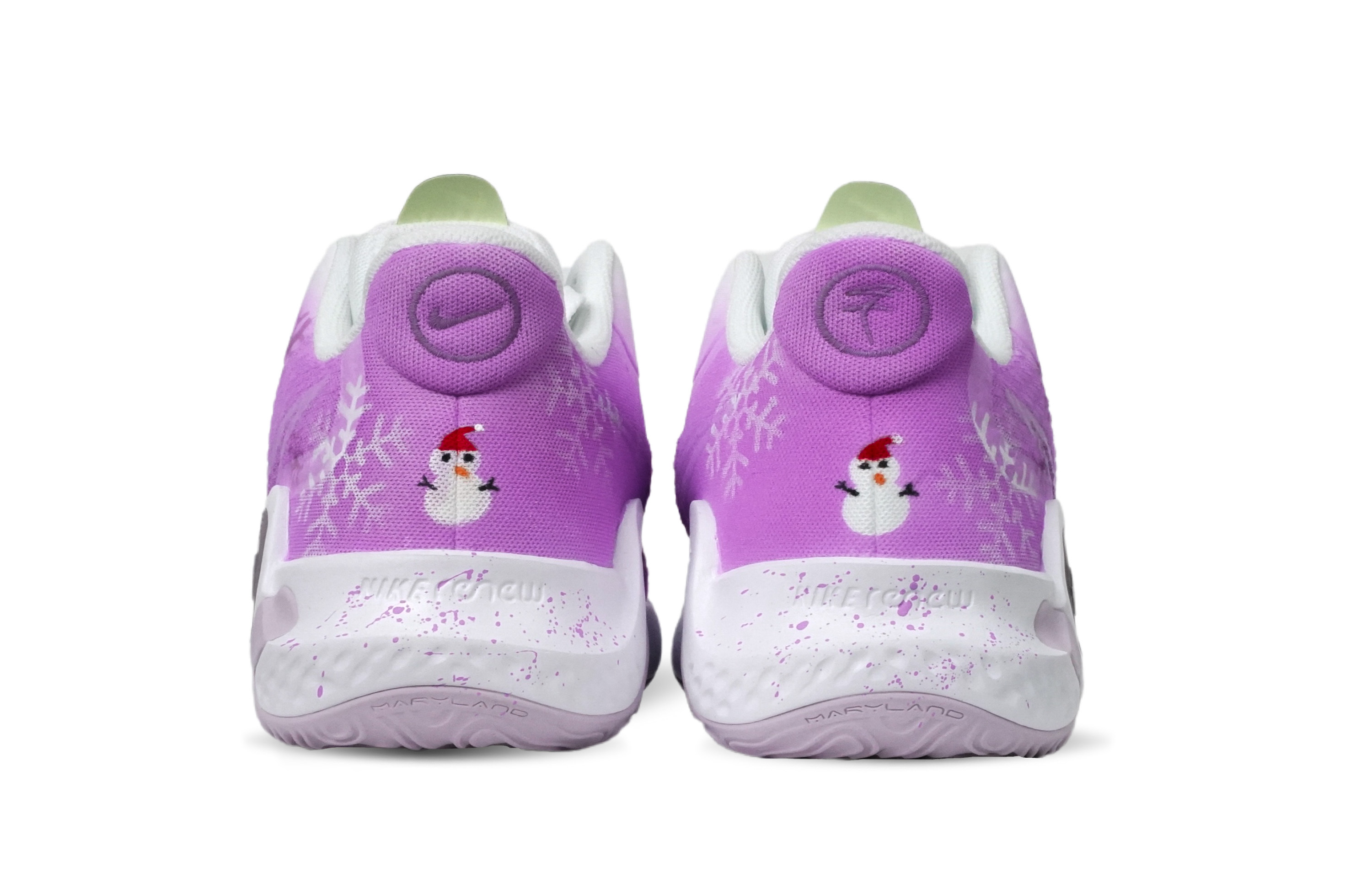 [Custom Shoes] Nike KD Trey 5 IX EP Violet 'Christmas Snowflake Snowman Splatter' 圖 4