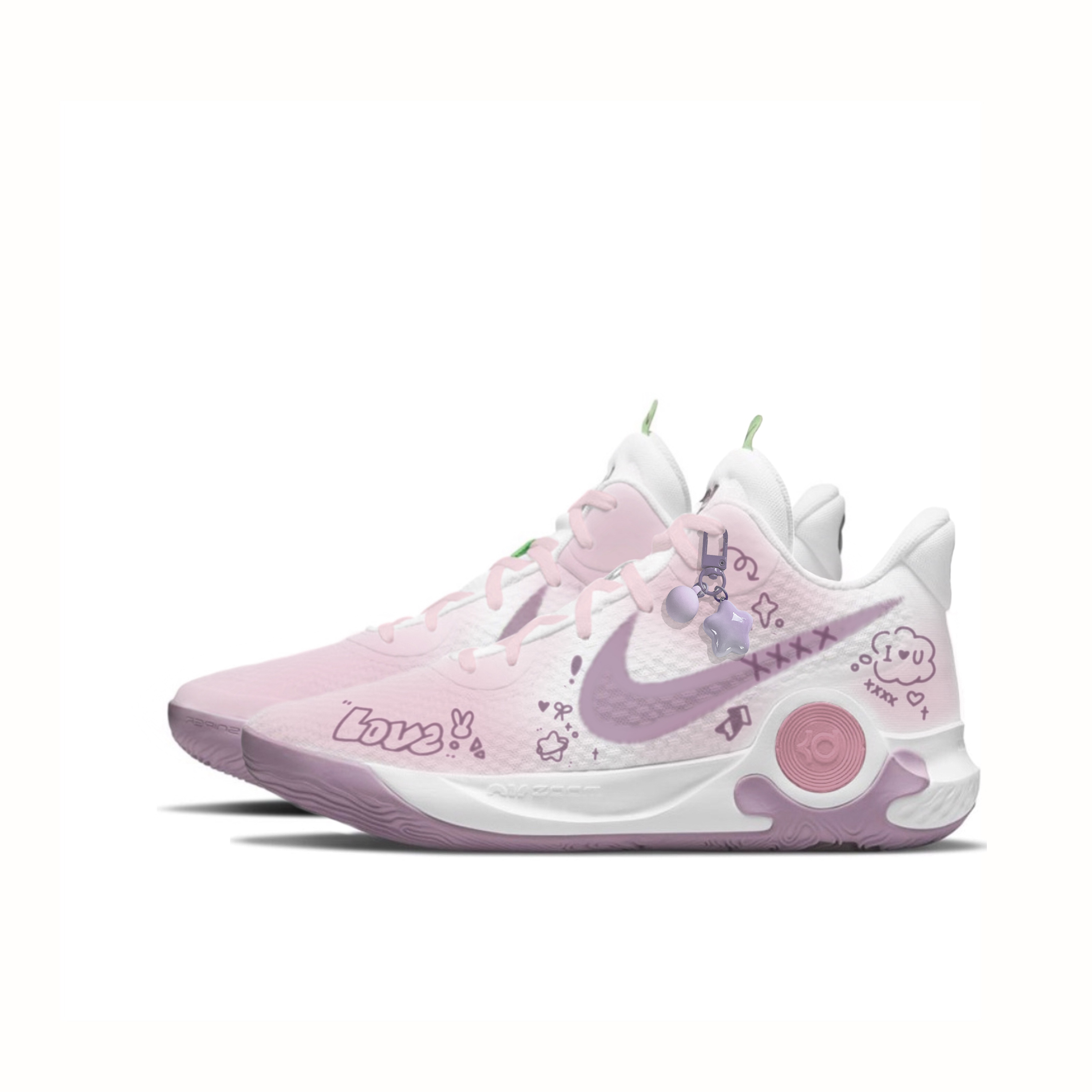 Shop 【定制鞋】耐克 KD Trey 5 V '马卡龙涂鸦' DJ6922-100（Team93-白粉漫画涂鸦）