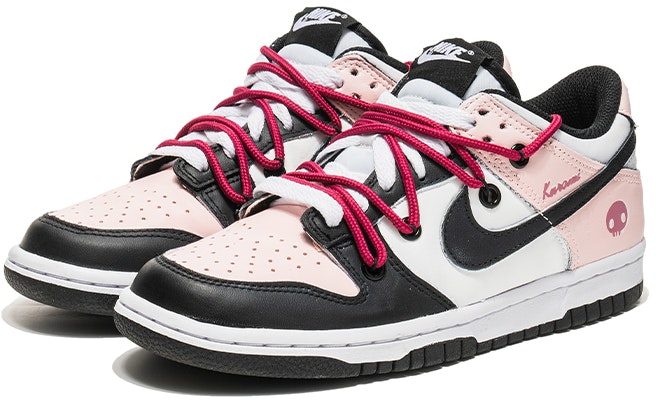 【定制球鞋】Nike Dunk Low 野鶴製造 酷洛米 解構雙鞋帶 低幫 板鞋 GS 黑粉 Lookbook 【定制球鞋】Nike Dunk Low 野鶴製造 酷洛米 解構雙鞋帶 低幫 板鞋 GS 黑粉
