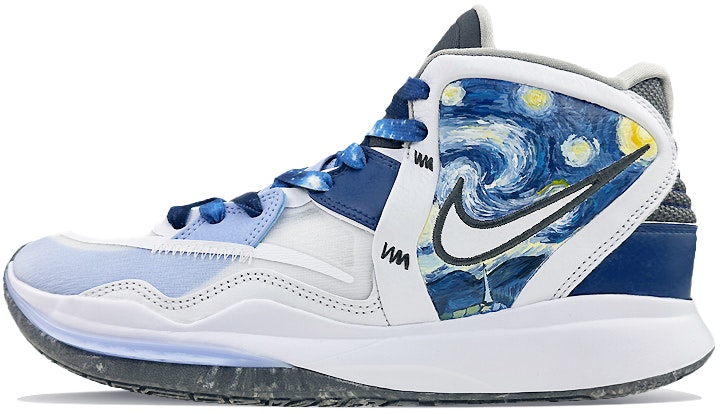 custom-shoes-nike-kyrie-8-blue-oil-painting-cosmos