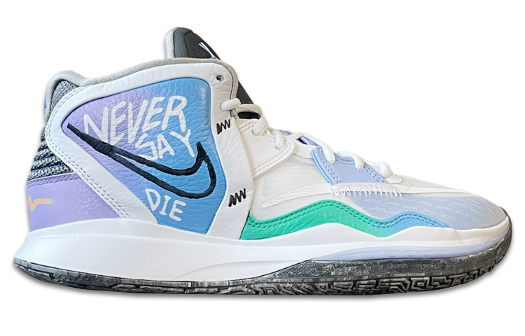 Lookbook [Sepatu Kustom] Nike Kyrie 8 'Gradient Grafiti Putih Biru Ungu' DD0334-102(TeamF-涂鸦白蓝紫)