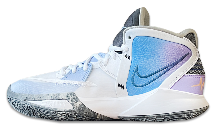 Shop [Sepatu Kustom] Nike Kyrie 8 'Gradient Grafiti Putih Biru Ungu' DD0334-102(TeamF-涂鸦白蓝紫)