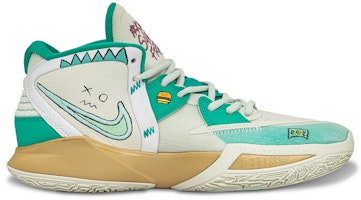 【客製化球鞋】Nike Kyrie 8 無窮震動風 痞子小丑 中幫 實戰籃球鞋 男女同款 白綠 Order 【客製化球鞋】Nike Kyrie 8 無窮震動風 痞子小丑 中幫 實戰籃球鞋 男女同款 白綠