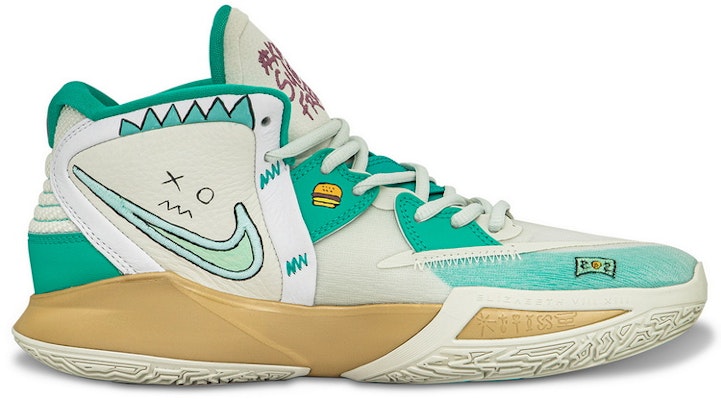 【客製化球鞋】Nike Kyrie 8 無窮震動風 痞子小丑 中幫 實戰籃球鞋 男女同款 白綠 Order 【客製化球鞋】Nike Kyrie 8 無窮震動風 痞子小丑 中幫 實戰籃球鞋 男女同款 白綠