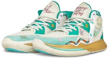 【客製化球鞋】Nike Kyrie 8 無窮震動風 痞子小丑 中幫 實戰籃球鞋 男女同款 白綠 Lookbook 【客製化球鞋】Nike Kyrie 8 無窮震動風 痞子小丑 中幫 實戰籃球鞋 男女同款 白綠