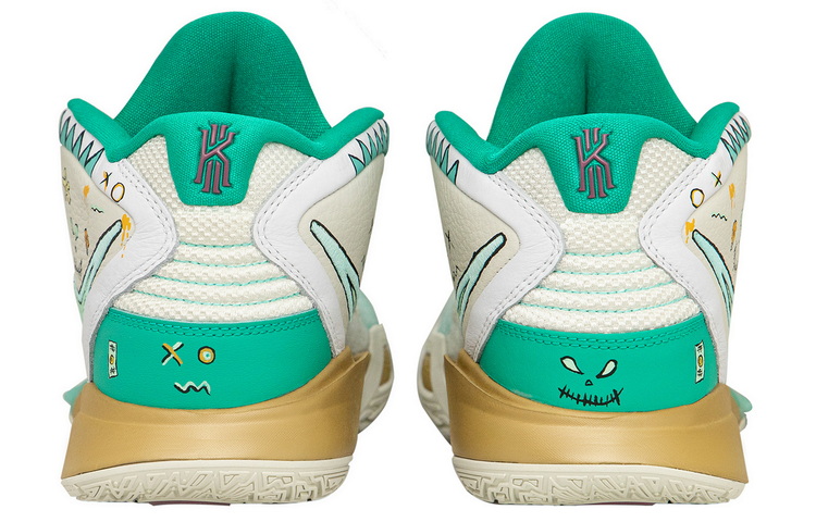 Shop 【客製化球鞋】Nike Kyrie 8 無窮震動風 痞子小丑 中幫 實戰籃球鞋 男女同款 白綠