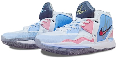 【客製化籃球鞋】Nike Kyrie 8 Infinity 耐磨支撐 中筒 復古籃球鞋 男女款 藍粉 Lookbook 【客製化籃球鞋】Nike Kyrie 8 Infinity 耐磨支撐 中筒 復古籃球鞋 男女款 藍粉