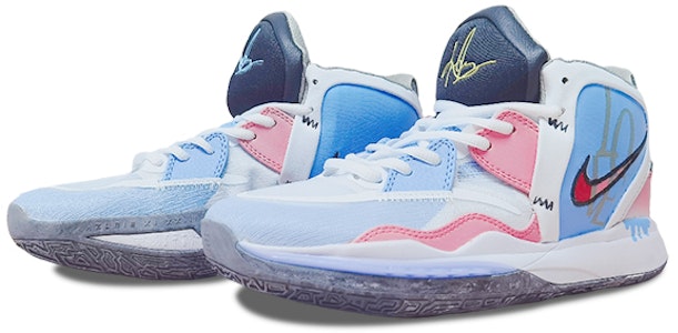 【客製化籃球鞋】Nike Kyrie 8 Infinity 耐磨支撐 中筒 復古籃球鞋 男女款 藍粉 Lookbook 【客製化籃球鞋】Nike Kyrie 8 Infinity 耐磨支撐 中筒 復古籃球鞋 男女款 藍粉