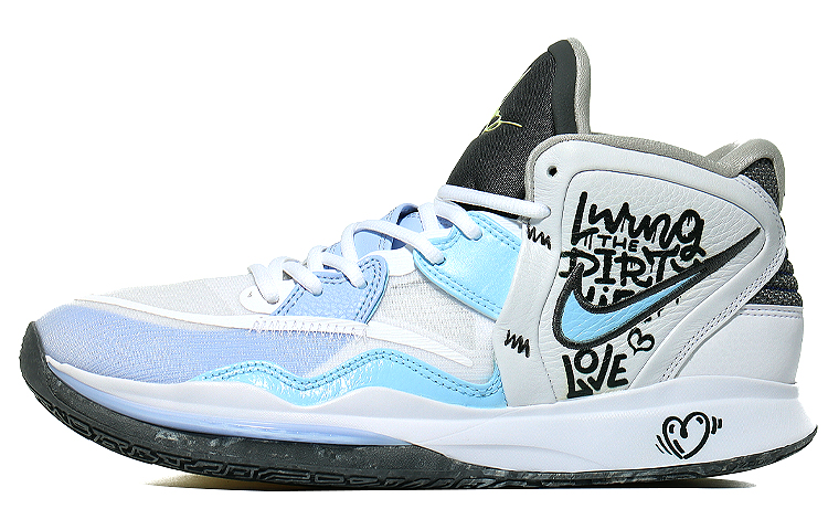 Buy [Sepatu Custom] Nike Kyrie 8 Infinity 'Pengakuan Grafiti Biru' DC9134-102(Team10-情人告白涂鸦蓝)
