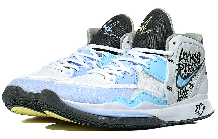 Lookbook Zapatillas Personalizadas Nike Kyrie 8 Infinity 'Confesión Graffiti Azul' DD0334-102(Team10-情人告白涂鸦蓝)