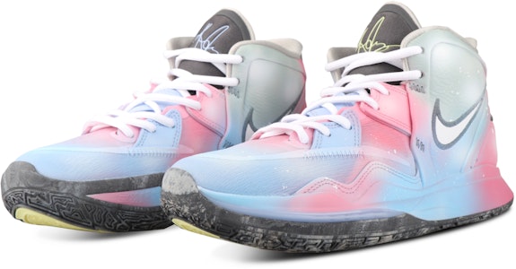 【客製化球鞋】Nike Kyrie 8 infinity 棉花糖 冰淇淋 漸層 防滑耐磨 中筒 籃球鞋 男女款 藍紅白 Lookbook 【客製化球鞋】Nike Kyrie 8 infinity 棉花糖 冰淇淋 漸層 防滑耐磨 中筒 籃球鞋 男女款 藍紅白