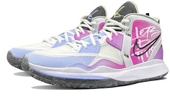 【定制球鞋】 Nike Kyrie 8 infinity EP DSC 字母塗鴉 舒適 中幫 實戰籃球鞋 男女同款 漸變白藍粉 Lookbook 【定制球鞋】 Nike Kyrie 8 infinity EP DSC 字母塗鴉 舒適 中幫 實戰籃球鞋 男女同款 漸變白藍粉