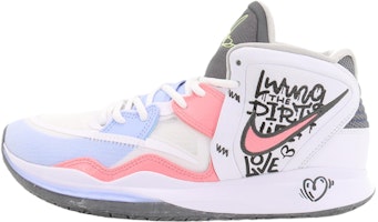 【定制球鞋】Nike Kyrie 8 infinity 告白塗鴉粉 藍粉年華 中幫 籃球鞋 男女同款 白藍 Buy 【定制球鞋】Nike Kyrie 8 infinity 告白塗鴉粉 藍粉年華 中幫 籃球鞋 男女同款 白藍
