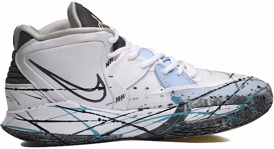 【客製化球鞋】Nike Kyrie 8 infinity 塗鴉潑墨 個性潮流 中筒 復古籃球鞋 男女同款 白冰藍 Order 【客製化球鞋】Nike Kyrie 8 infinity 塗鴉潑墨 個性潮流 中筒 復古籃球鞋 男女同款 白冰藍
