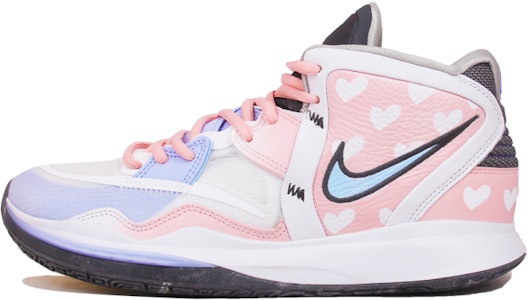 【定制球鞋】Nike Kyrie 8 Infinity EP 歐文8 愛心漸變鴛鴦 中幫 籃球鞋 男款 白粉藍 Order 【定制球鞋】Nike Kyrie 8 Infinity EP 歐文8 愛心漸變鴛鴦 中幫 籃球鞋 男款 白粉藍