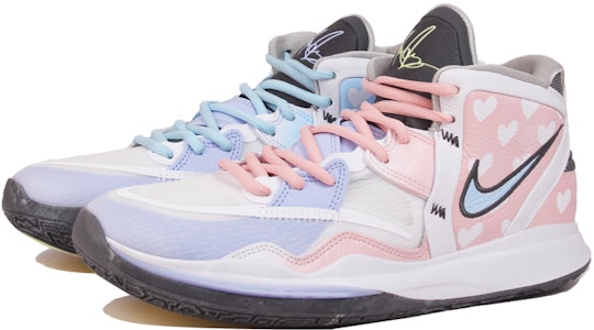 【定制球鞋】Nike Kyrie 8 Infinity EP 歐文8 愛心漸變鴛鴦 中幫 籃球鞋 男款 白粉藍 Shop 【定制球鞋】Nike Kyrie 8 Infinity EP 歐文8 愛心漸變鴛鴦 中幫 籃球鞋 男款 白粉藍