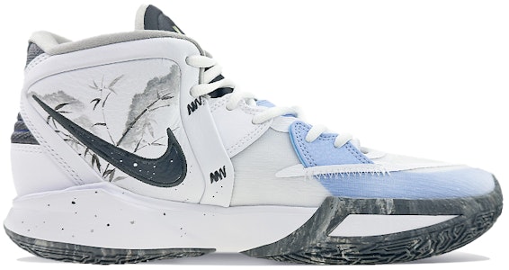 【定制球鞋】Nike Kyrie 8 infinity EP 歐文8 球場精靈 水墨國畫 翠竹 中幫 籃球鞋 男女同款 黑白 Order 【定制球鞋】Nike Kyrie 8 infinity EP 歐文8 球場精靈 水墨國畫 翠竹 中幫 籃球鞋 男女同款 黑白