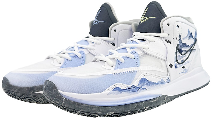 【定制球鞋】Nike Kyrie 8 Infinity 歐文8 青山 水墨國畫 詩意江南 中幫 籃球鞋 男女同款 藍白 Lookbook 【定制球鞋】Nike Kyrie 8 Infinity 歐文8 青山 水墨國畫 詩意江南 中幫 籃球鞋 男女同款 藍白