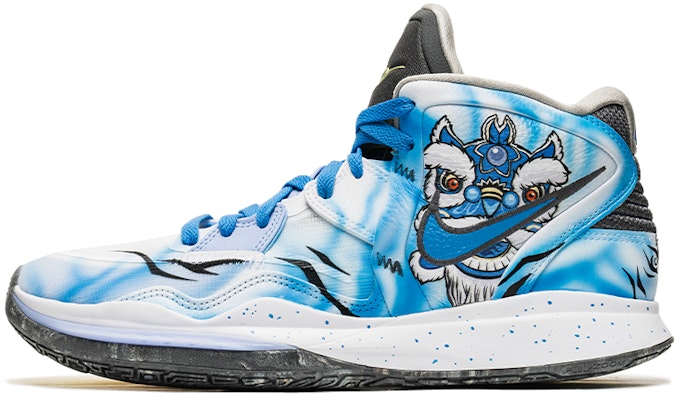 【定制球鞋】Nike Kyrie 8 infinity 野鶴製造 舞獅 新年禮盒版 漸變 潑墨 鴛鴦 中幫 復古籃球鞋 男女同款 紅藍 Order 【定制球鞋】Nike Kyrie 8 infinity 野鶴製造 舞獅 新年禮盒版 漸變 潑墨 鴛鴦 中幫 復古籃球鞋 男女同款 紅藍