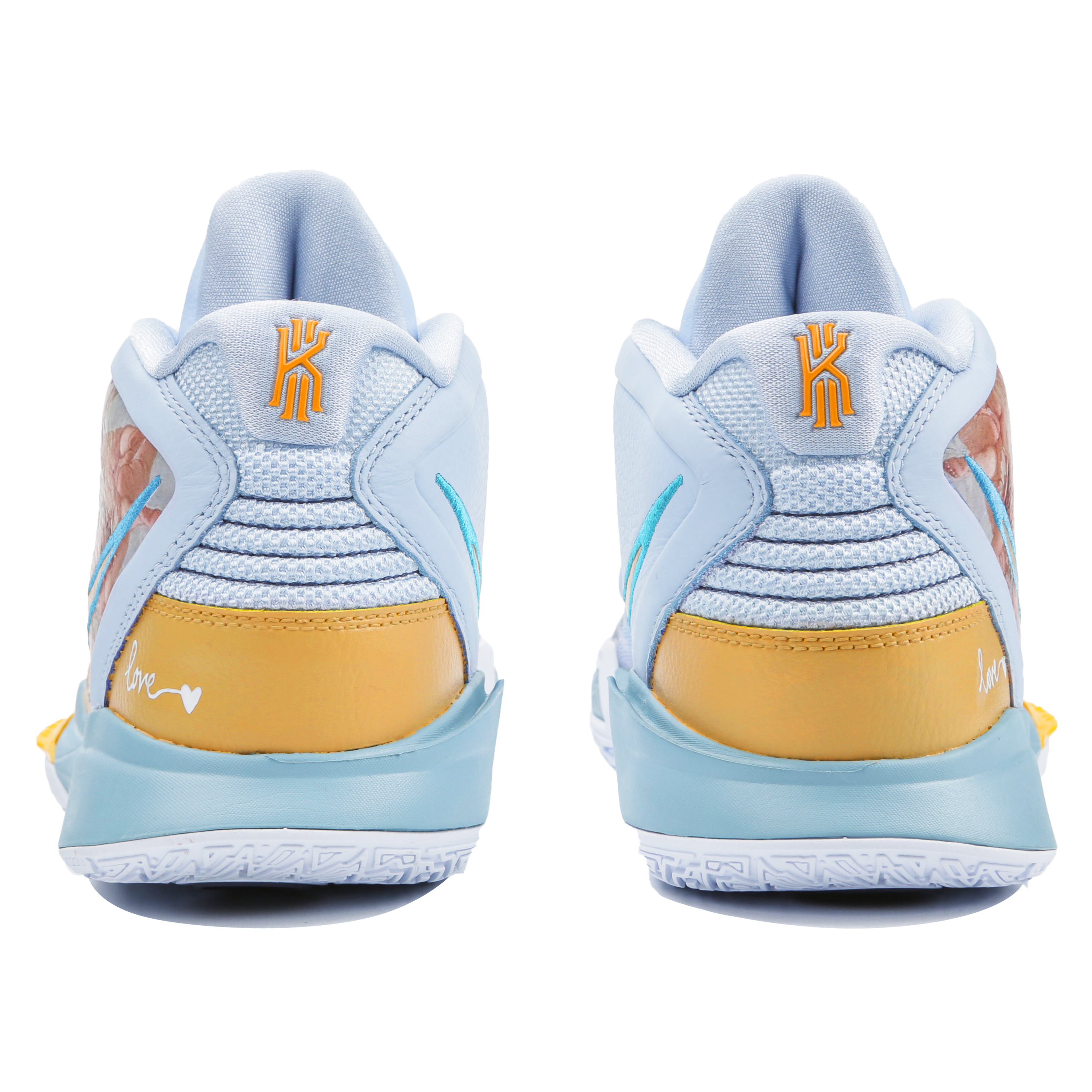 Shop [カスタムシューズ] ナイキ カイリー8 インフィニティ 'ミューラルエンジェル ルネッサンス イエローブルー' DC9134-501(Team4-男女款壁画天使)