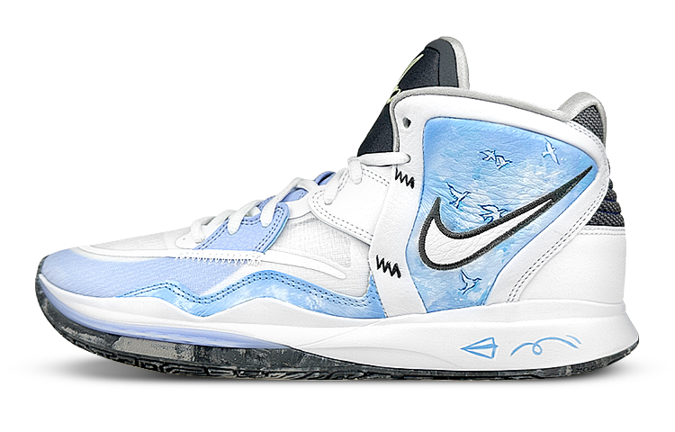 Buy カスタム Kyrie 8 ∞「平和の鳩グラデ」 DC9134-102(Team47-男女款欧文8和平鸽)