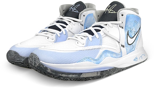 【定制球鞋】 Nike Kyrie 8 infinity 欧文8 禮盒 和平鴿塗鴉 漸變 中幫 籃球鞋 GS 白藍 Lookbook 【定制球鞋】 Nike Kyrie 8 infinity 欧文8 禮盒 和平鴿塗鴉 漸變 中幫 籃球鞋 GS 白藍