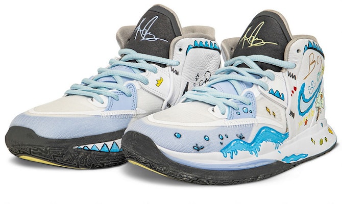 【訂製球鞋】Nike Kyrie 8 infinity 浪潮冠軍 簡約風 vibe風 中幫 籃球鞋 男女同款 白藍 Lookbook 【訂製球鞋】Nike Kyrie 8 infinity 浪潮冠軍 簡約風 vibe風 中幫 籃球鞋 男女同款 白藍