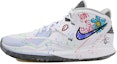 Buy 【定制球鞋】 Nike Kyrie 8 infinity 歐文8 潑墨 塗鴉 做舊 手繪 中幫 實戰籃球鞋 男女同款 白冰藍