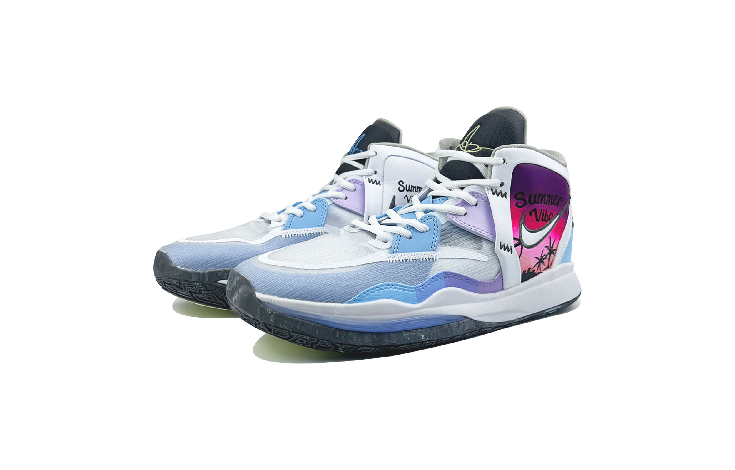 Lookbook [Sepatu Kustom] Nike Kyrie 8 Infinity EP 'Biru Ungu' DC9134-102(TeamD-男款迈阿密风云)