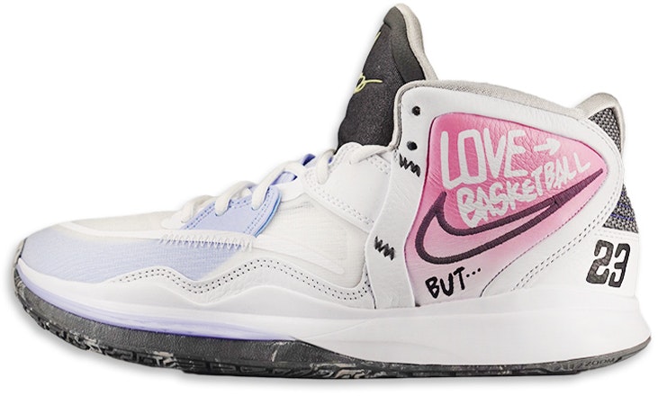 custom-shoes-nike-kyrie-8-infinity-ep-i-love-basketball-graffiti-white-blue-pink