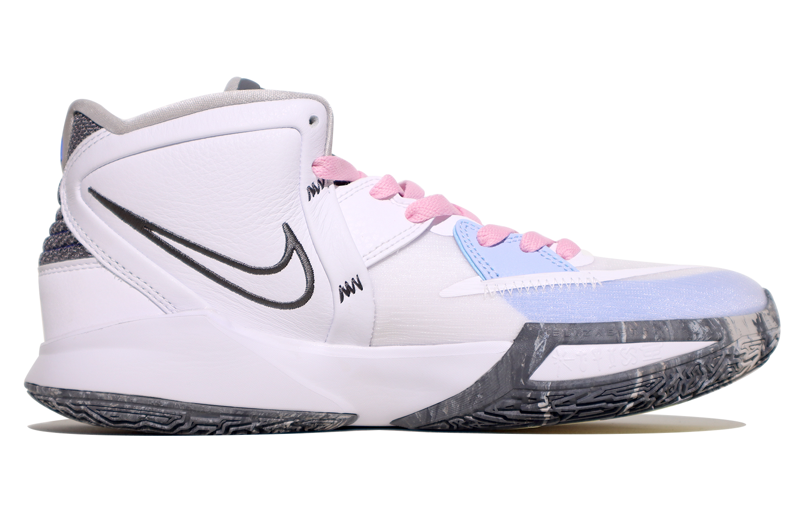 Order [Sepatu Kustom] Nike Kyrie 8 Infinity EP 'Putih Biru Gradasi Grafiti' DC9134-102(TeamX-男女同款涂鸦粉绿)