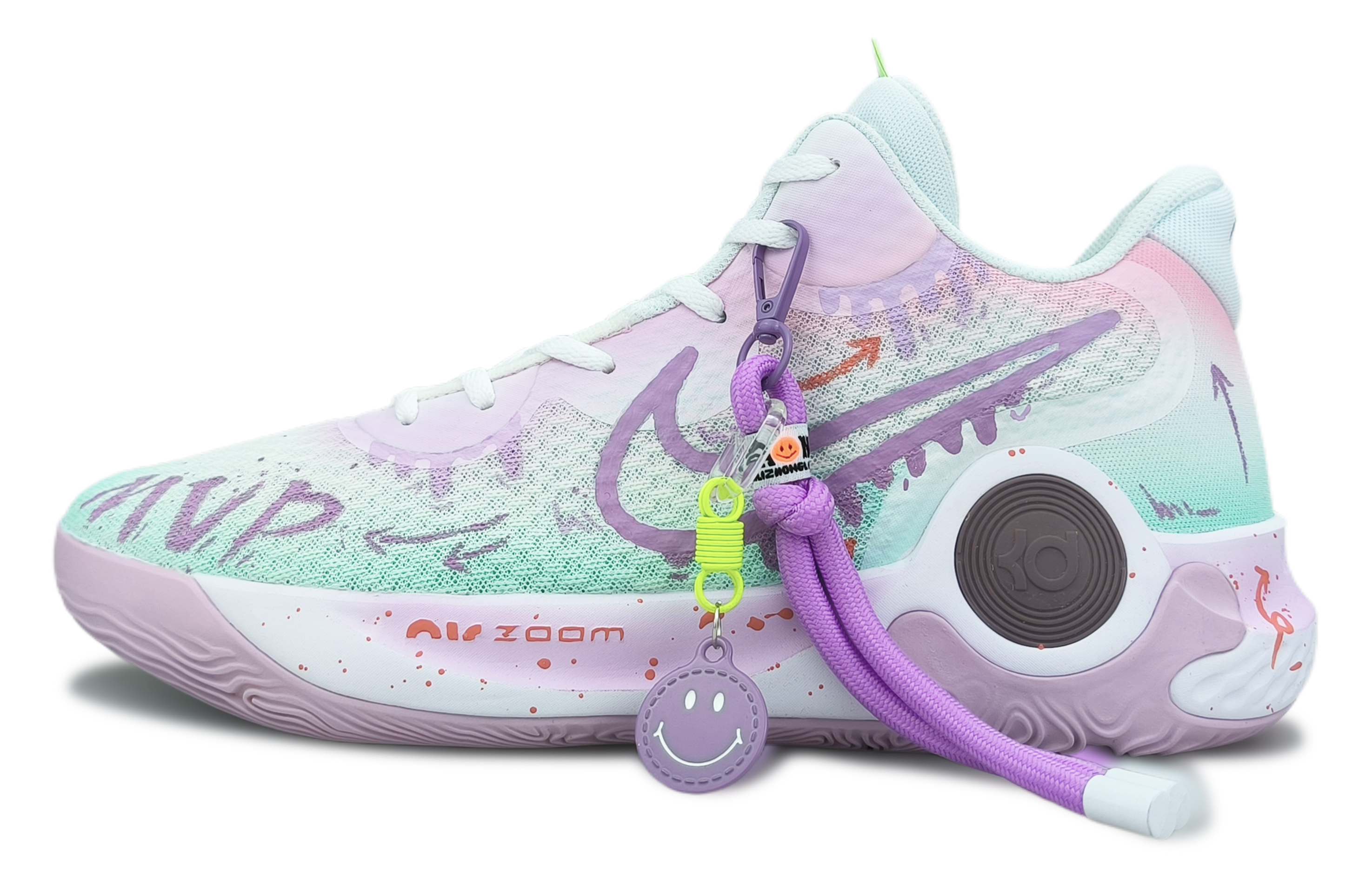 [Custom Shoes] Nike Kyrie Flytrap 5 'Street Graffiti Fade Pink-Green'