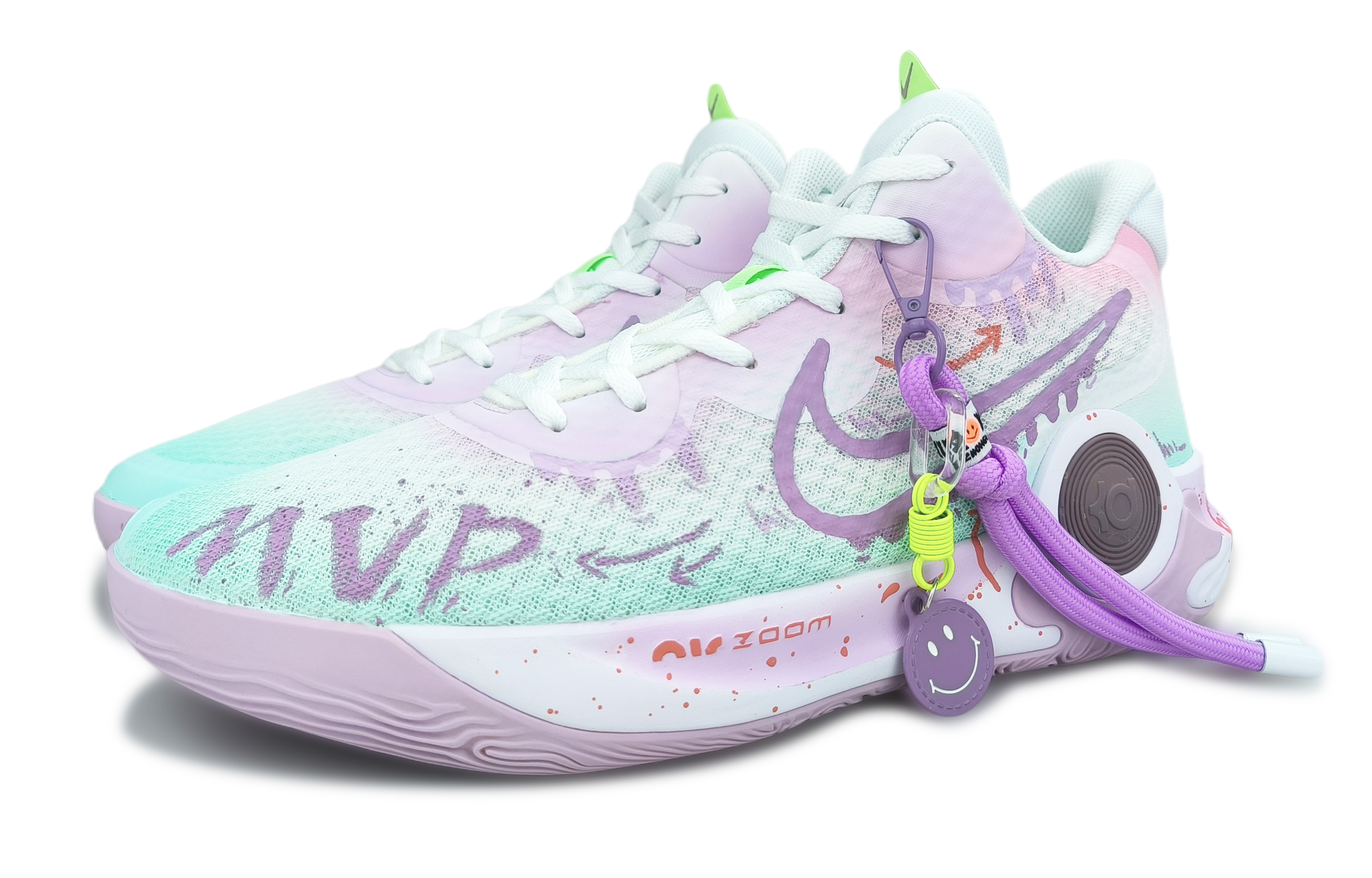 Shop [定制鞋] 耐克Kyrie Flytrap 5 '街头涂鸦渐变粉绿' DJ6922-100(Team79-男女同款结算界面)