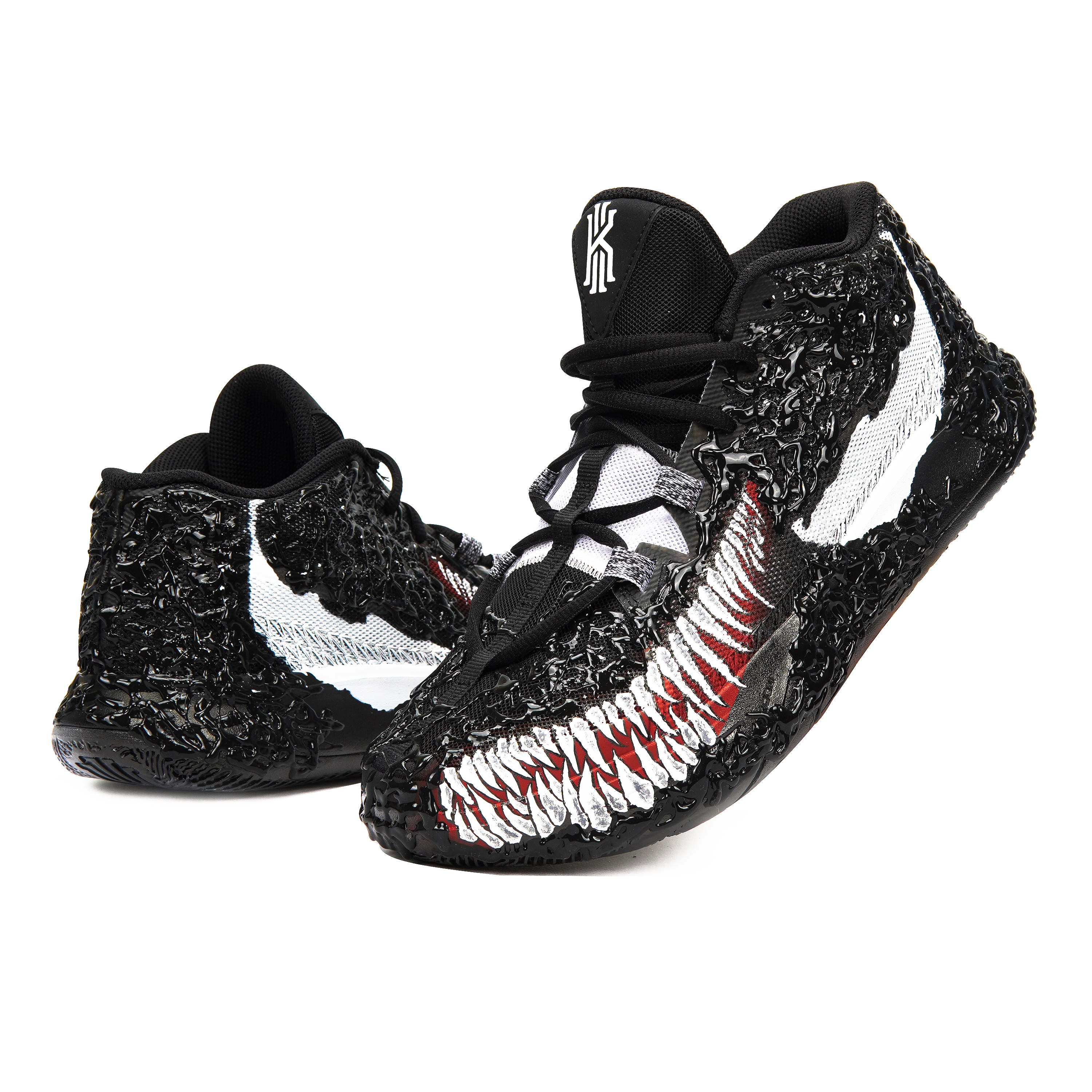 Shop [定制鞋] Nike Kyrie Flytrap II '毒液3D黑白' DM1126-001(Teamp-毒液血盆大口）