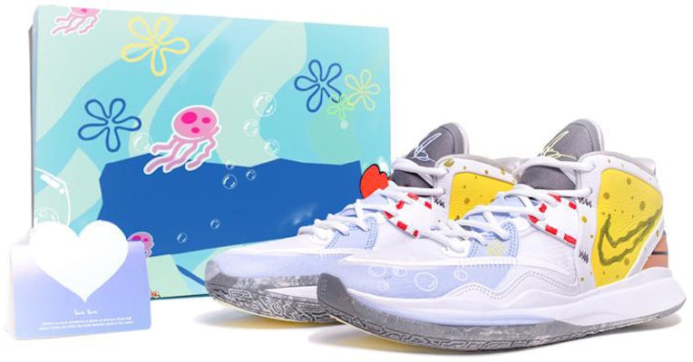 【定製球鞋】Nike Kyrie Infinity EP 歐文 聖誕禮物 童年可愛小海綿 特殊鞋盒 中幫 實戰籃球鞋 男女同款 冰藍 白黃 Buy 【定製球鞋】Nike Kyrie Infinity EP 歐文 聖誕禮物 童年可愛小海綿 特殊鞋盒 中幫 實戰籃球鞋 男女同款 冰藍 白黃
