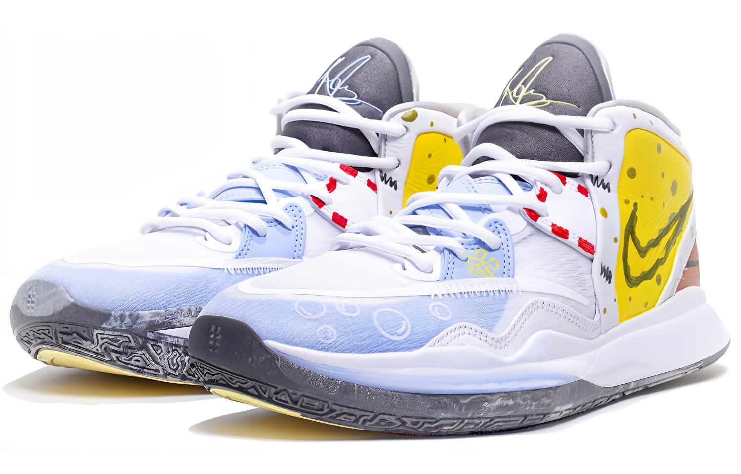 Shop [Kasur Kasut] Nike Kyrie Infinity EP 'Hadiah Krismas Biru Ais Putih Kuning' DC9134-102(Team柒-男女款欧文小海绵SBOX)