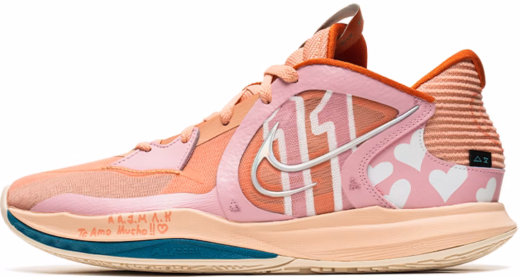 【定製球鞋】Nike Kyrie Low 5 EP 野鶴製造 愛心彈幕 11 塗鴉 低幫 籃球鞋 男女同款 粉綠 Buy 【定製球鞋】Nike Kyrie Low 5 EP 野鶴製造 愛心彈幕 11 塗鴉 低幫 籃球鞋 男女同款 粉綠