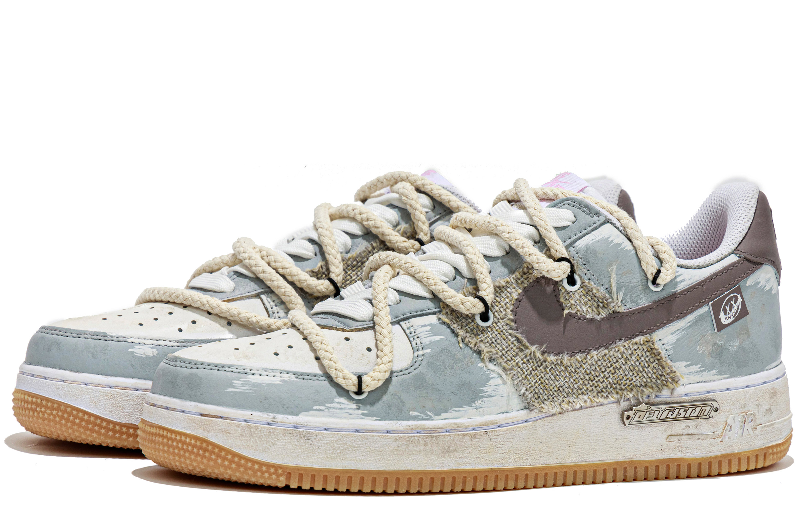 Lookbook 【客製球鞋】Nike 特別鞋盒 末世美學 塗鴉 復古做舊 低筒 板鞋 男女同款 白灰