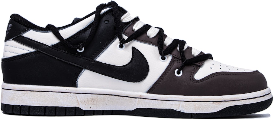 【定制球鞋】 Nike 卡布奇諾 復古 手寫 條紋 低幫 板鞋 GS 咖黑 Order 【定制球鞋】 Nike 卡布奇諾 復古 手寫 條紋 低幫 板鞋 GS 咖黑